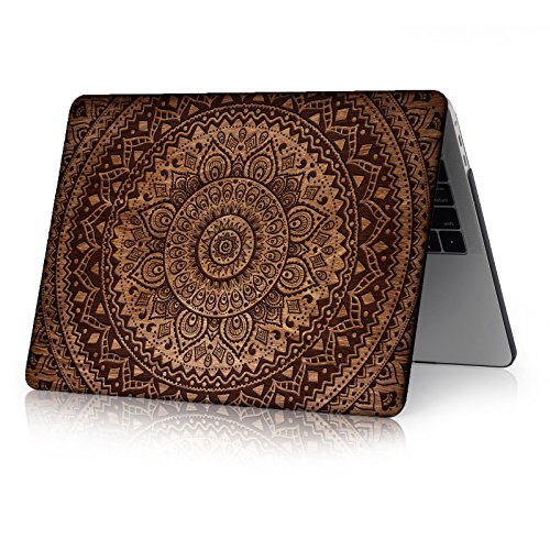 Case MacBook New Pro 13 Retina Hülle , Haocoo Mandala & Wood Design Ultra Slim Dünn Kratzfeste matt rutschfest Hartschale Kunststoff Schutzhülle Snap case für Apple MacBook New Pro 13 Zoll Retina (Modell: A1706 / A1708) - 4
