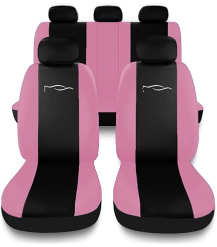 Set Coprisedili Auto Completi In Cotone Grigio Per Citroën C1 – 7 Pezzi Con Posteriore Diviso