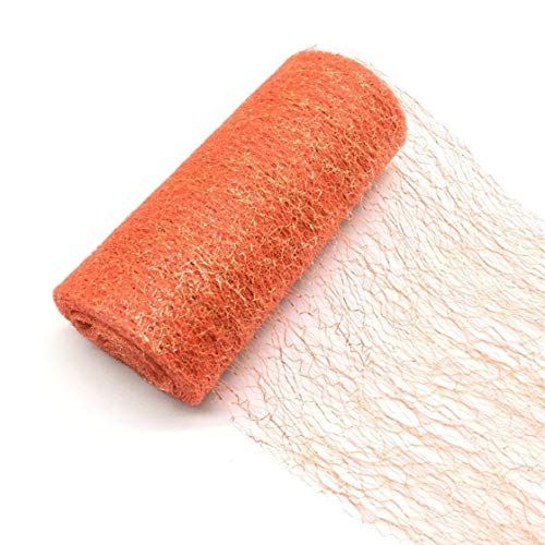 BHOOLU&GOOLUP S Retail Tissue Tulle Roll (Orange Gold)