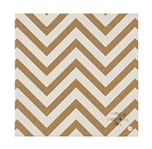 Bi-Office Chevron - Tablón de anuncios de corcho, 40 x 40 cm, color natural