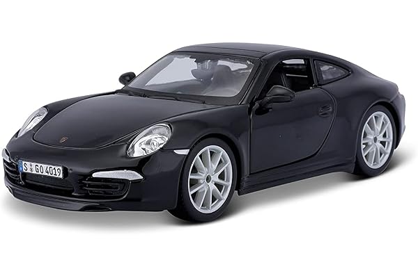 Burago-1/24 Porsche 911 Carrera-Noire, 3+,TY-18-21065BK, Couleur, 3+ ans