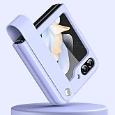 Coverzone Samsung Galaxy Z Flip 5 ile uyumlu Kılıf Galaxy Z Flip 5 ile uyumlu Katlanabilir Stand Olabilen El Askılı P&uuml;r&uuml;zs&uuml;z 