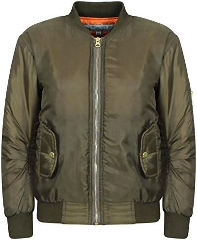 NEW KIDS GIRLS MA1 BOMBER JACKET WITH POCKETS 7-15 YEARS