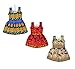 Sathiyas Girls Gathered Cotton Gowns (Pack of 3) (asvinf50) (5-6 Years) RS.449.00