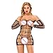 Produktbild JiaMeng Mode Frauen Sexy Dessous Mesh Aushöhlen Verführung Strümpfe Öffnen Unterwäsche
