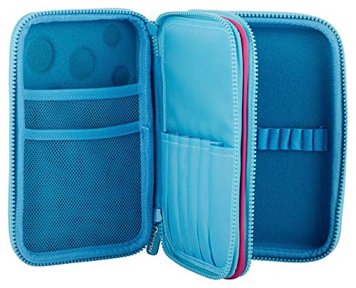 Ofsign Sports Dual Layer Pencil Case for Boys â Multi-Use Pencil Box for Girls with Mesh Pocket, Stationery Items Organizer, Large Capacity Pencil Pouch (Football Art, Pink) - Image 10