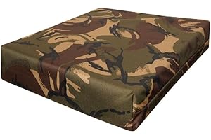 GOLDSTAR BEDDINGS Goldstar 8cm 3" Thick WATERPROOF Rattan Furniture Cushion Chair Seat Pad OUTDOOR Garden Patio, 50 x 48 cm (20" x 19"), Camouflage