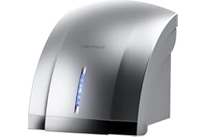 interhasa! Hand Dryer for Toilets Commercial High Speed Automatic Electric Hand Dryer Wall Mounted for Home Bathroom Office Restaurant (sliver)