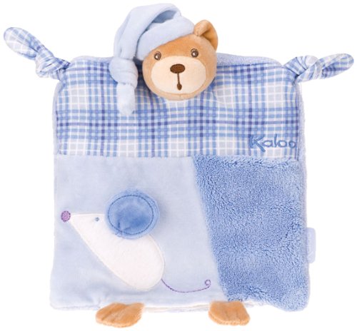 Kaloo Doudou Bear Comforter with Hat And Mouse (Blue)
