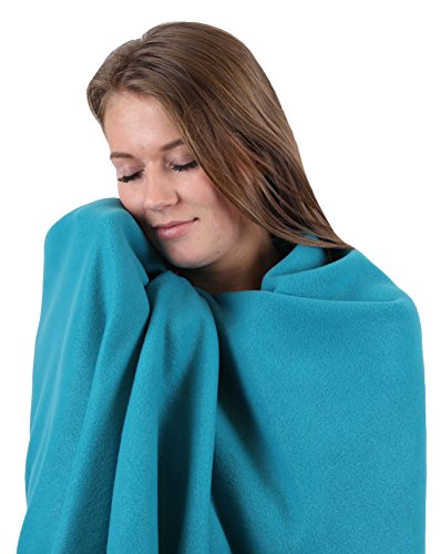 Betz Luxus Fleecedecke Kuscheldecke Farbe petrol Größe 130×170 cm Qualität: 220 g/m² - 2