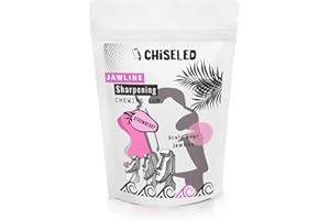 CHISELED GUM CHISELED® Jaw Exerciser Chewing Gum - Mewing- Jaw Trainer for Face Mouth, Jawline Chisel & Enhance - 2 Month Pack - Neck Exerciser - Jawline Exerciser - Trainer Men – (UK) (Strawberry)