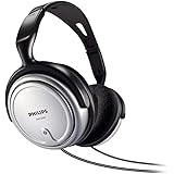 Philips SHP2500 Cuffia TV a Filo, Cavo da 6 Metri, Controllo Volume Integrato, Comodi Pad, Grigio