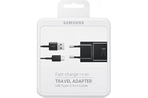 OEM SANGSUNG Cargador Tipo C Orig. Samsung EP-TA20EBECGWW Carga Rapida, Enchufe USB con Cable USB C 1,5m Compatible con Samsung A15 A23 A25 A33 A34 A35 A52 A53 A54 A55 S8 S9 S10 S20 S21 Plus M55 M34 M15 y mas...