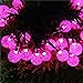 Produktbild Sel-More Solar Lichterkette mit 30 LED Bubble Perlen Outdoor Landschaft Lampe für Weg, Weg, Garten, Rasen, Innenhof, Flur, Innenhof, Veranda Wireless, Wasserdicht Violett Violett