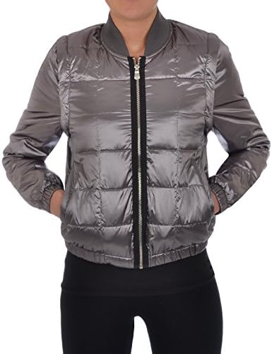 Puffa Women's Quilted Bomber Jacket - Charcoal - 12UK