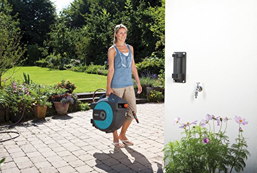 Gardena 08023-20 Schlauchbox Comfort zur Wandmontage (Schlauchtrommel mit Automatic Einzug, Box um 180 Grad schwenkbar), Schlauchlänge 25 m - 6