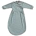Produktbild Popolini Felinchen Schlafsack Blue Grey Striped Blau Grau Tog 0,5 Interlock GOTS Jersey Bio-Baumwolle 100 Prozent KbA
