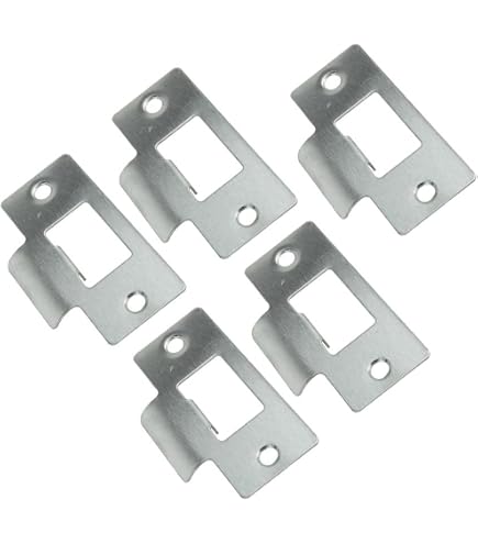 Extended Strike Plate – 2-1/4" X 2-1/4" Heavy Duty, Reinforced Screws, Extender Lip, For Exterior/Interior Doors, Black