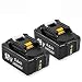 Produktbild Mrupoo 18V 5.0Ah BL1850B Lithium Akku Ersatzakku für Makita BL1860B, BL1860, BL1850B, BL1850, BL1840B, BL1840, BL1830B, BL1830 194205-3 LXT-400 mit Indikator [2 Stück]
