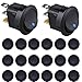 Produktbild ronben 20 x runde Wippschalter 12 V 20 A mit LED Licht Dot Auto RV Boot Toggle SPST