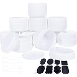 BENECREAT 10 Pack 100ml Vasetto di Crema per Il Viso con Rivestimento a Prova di Perdite con Cucchiaio di Miscelazione e Etic