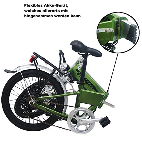E-Bike Elektro Fahrrad Faltrad 20″ 51cm ALUMINIUM Ebike 6 Gang Shimano - 6