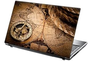15.6 INCH TAYLORHE SKINS TaylorHe 15.6 inch 15 inch Laptop Skin Vinyl Decal with Colorful Patterns and Leather Effect Laminate MADE IN BRITAIN Ocean Map