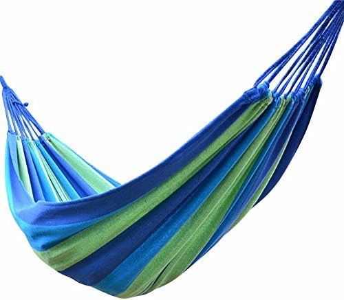 Cotton Hammock With Ropes- Garden Hammock - Outdoor Canvas Bed