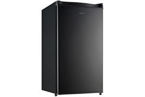 INFINITON ELECTRONICS INFINITON FG-A85N - Frigorifico una puerta | Color Negro | Alto 85cm | Capacidad 92 Litros | Temperatura regulable | Luz LED | Clase A+/F