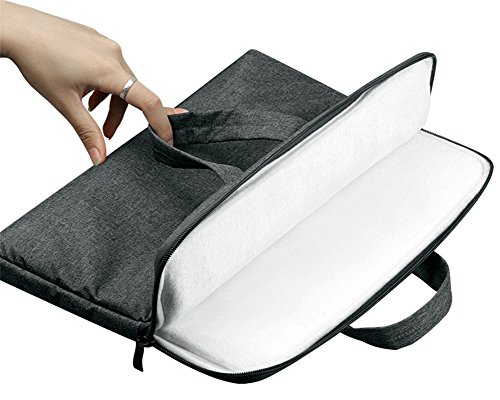 Laptoptasche Wasserfeste Umh  ngetasche Notebook H  lle Tasche f  r 13 3-14 Zoll Laptop MacBook Pro MacBook Air Dunkelgrau