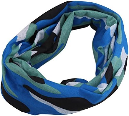 Headwear Bandanas Bandanas 100% Breathable Microfibre Polyester Headwear Bandanas With Elasticity Neck Warmer, Scarf, Balaclava, Hat, Sweat Band, Headband, Hand Towel, Outdoor Seamless Multi-purpose Magic Scarf Elastic Headband Gaiter Balaclava for Riding, Motorcycling, Hiking, Cross-Country Cycling Items and Emergency Puttee, Fishing and other Outdoor Activitie (36 Grams) (Blue)