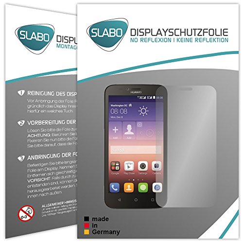 4 x Slabo Displayschutzfolie Huawei Y625 Displayschutz Schutzfolie Folie "No Reflexion|Keine Reflektion" MATT - Entspiegelnd MADE IN GERMANY
