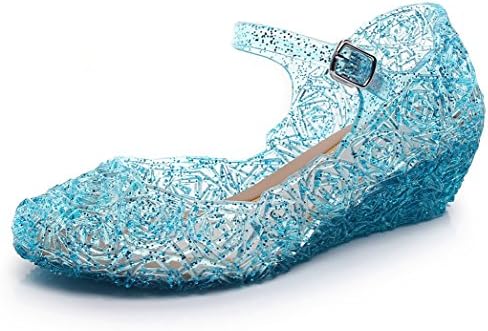 AMOMGard Girls Princess Shoes LED Light Up Dress Up Cosplay Jelly Shoes Kids Toddler High Heels Sandals