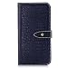 Produktbild LG K10 2017 Hülle, Chreey Premium Krokodil Leder Wallet Tasche Metall Schnalle Flip Cover Stilvoll Handyhülle Schutz Case [Marineblau]