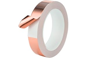 QitinDasen 30 m x 20 mm Premium taśma miedziana folia miedziana, taśma ekranująca EMI, samoprzylepna, przewodząca taśma miedziana, taśma miedziana