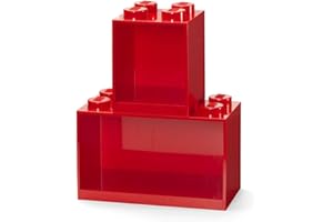 Room Copenhagen Conjunto de estantes Tipo Bloques Lego, 2 Unidades, Rojo, Kunststoff, One Size