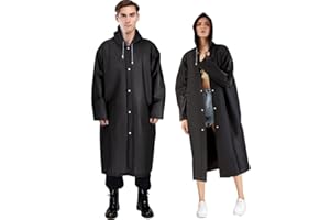 THINKCASE Vegena 2 Pièces Poncho Pluie, Poncho Impermeable, Poncho de Pluie Femme Imperméable Réutilisable Poncho, Poncho Pluie Femme et Homme pour Les Festivals de Camping et Les Randonnées
