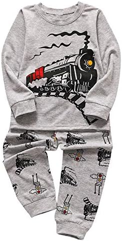 Bitriddis Toddler Boy Girl Clothes Set Baby Outfits Infant Pajamas Fashion Unisex Pajamas 2 Piece 100% Super Soft Cotton 18 Months - 6 Years Old (Best Gifts)