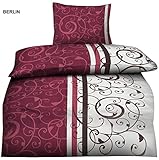 Bettwäsche Garnitur, high Class, 2, 4 oder 6 teilig Microfaser mit RV ?135×200 und gratis Gesichtstuch- Grösse 135×200 cm / 80×80 cm 4 tlg, Farbe Stuttgart - 4