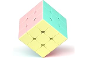 Vdealen Speed Cubo Magico Macaron Magic Cube, Liso sin Pegatinas Cubo de Velocidad para Principiantes y Usuarios Avanzados, Regalo para Niños Adolescentes Adultos(3x3x3)