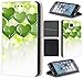 Price comparison product image Coverfix Premium Flip Case PU Leather Flip Case Cover Case for Samsung Galaxy S8 725 viele grüne Herzen / Herz Grün hoch