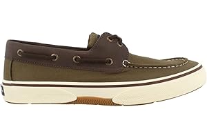 SPERRY Halyard 2 Eye Boat Shoe - Zapatillas de lona para hombre, color azul marino