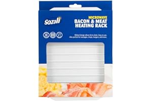 CELINO MAKING YOUR DAY Plastic Microwave Bacon Meat Rack Tray Crisper Cooking Defrosting Ovenware