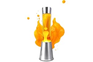 ‎PARTY TOWN Lavalampe Gelbe | Lava Lampe | Lavalampe Groß 38 Cm | Lava Lampe Kinder Und Kinder und Erwachsene | Ideal für Meditation | Schlafzimmer, Wohnzimmer, Wohnzimmerdekoration | Originelles Geschenk