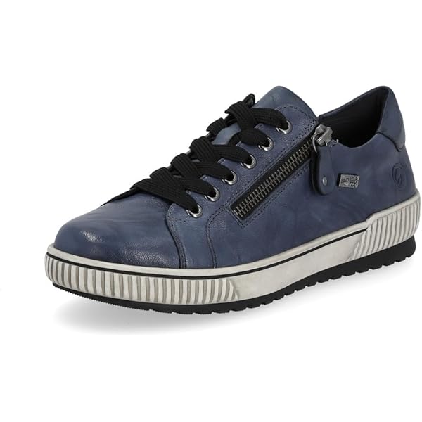 Remonte Dames Low-Top Sneaker D0913, vrouwen lage schoenen, losse inlegzool, Metallic 90, 37 EU