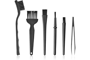 Fezf 6 pcs. Brosses de nettoyage platiques, pinceaux à poussière, jeu de brosses multifonctions antistatiques, convient pour les claviers, les téléphones portables, les produits électroniques
