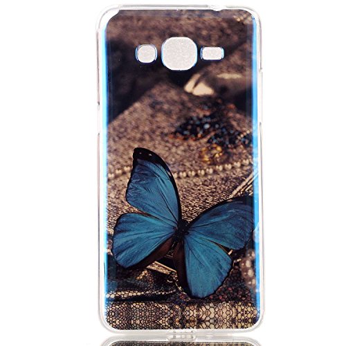 Samidy Case, [Colorful Dream Catcher Design] [Blue Light] Protective TPU Gel Case for Samsung Galaxy Grand Prime G530h G5308 (Butterfly)