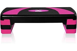 MAXSTRENGTH – Aerobic Stepper Cardio Fitness paso board-3 niveles gimnasio en casa ejercicio bloque