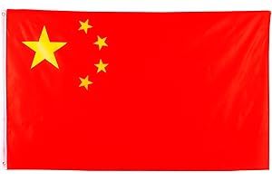 YAAVAAW Large China Flag for Olympics 2024 Decorations, Big China Flag for Olympic Games 2024 Football Sports Events Celebration Parade Bar Garden Outdoor Party Decorations