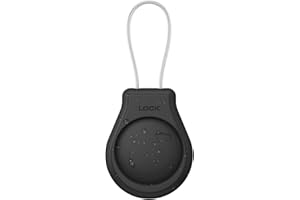 Meliya Custodia per Apple Airtag con Filo Metallico, Custodia per Airtag Apple per Portachiavi, Cover Protettiva per AirTag per Tracker per Zaini e Animali Domestici (Nero)